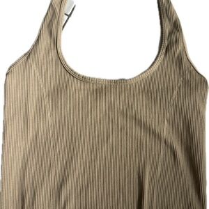 American Eagle Outfitters Taupe Ribbed Top
